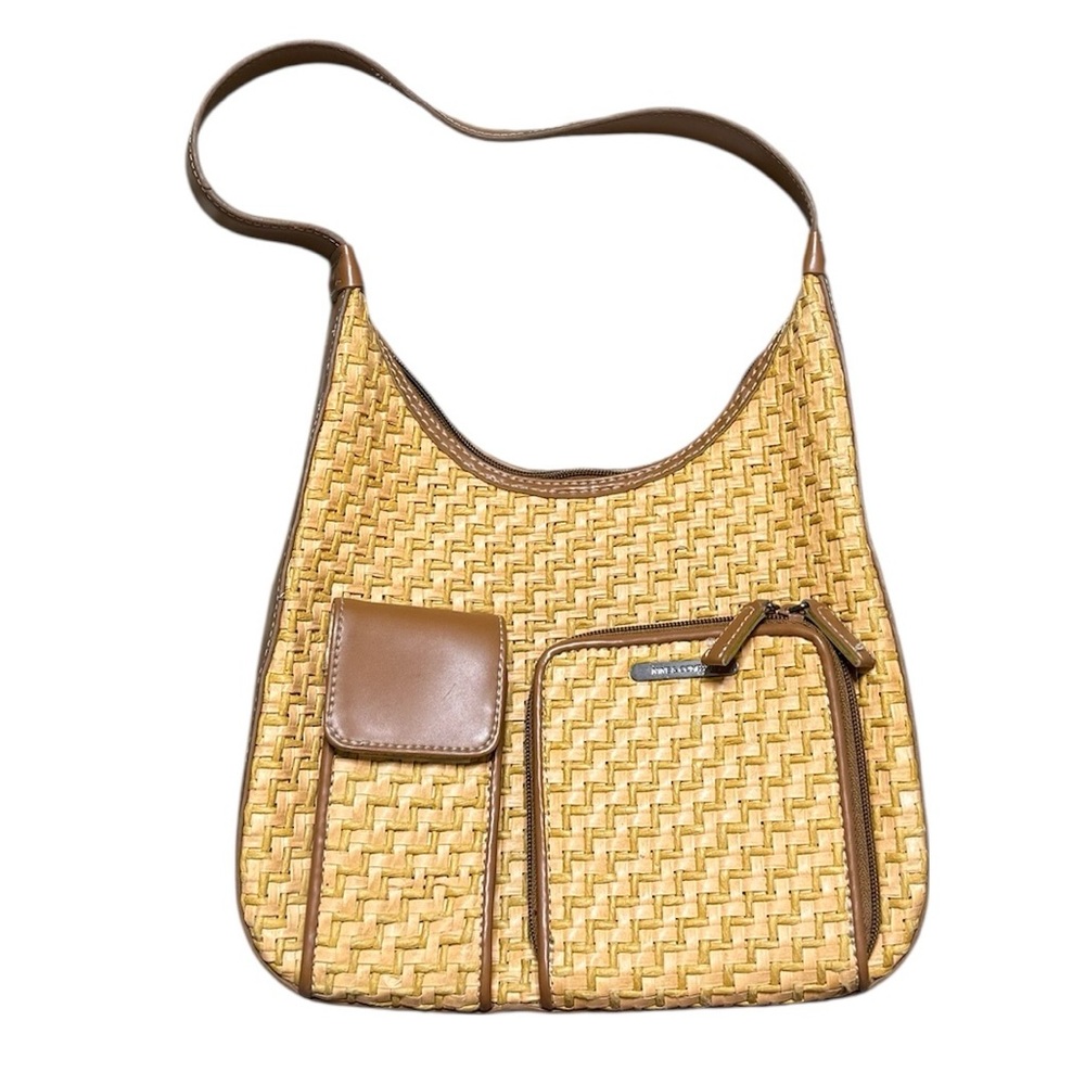 Y2K Nine & Company Vintage Straw Purse Wicker Shoulder Bag Handbag